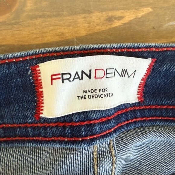 Fran Denim Women’s 31 Blue Dark Wash High Rise Ellen Flare Jeans - Picture 7 of 12